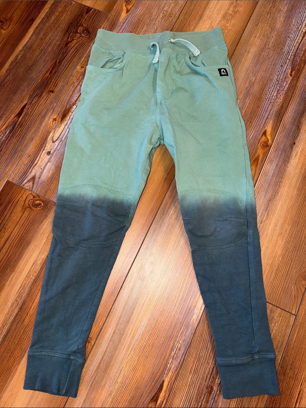 RAGS Boys Two-Tone Green & Teal Jogger Pants